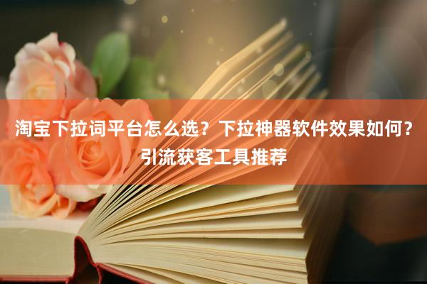 淘宝下拉词平台怎么选？下拉神器软件效果如何？引流获客工具推荐